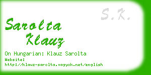 sarolta klauz business card